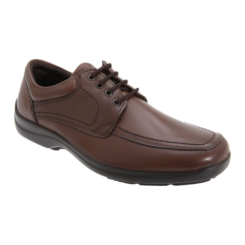 IMAC Mens Mudguard Panel Tie Lace up Leather Black Formal Work Shoes /Loafers /